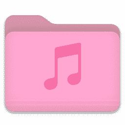Folder Light Pink Music