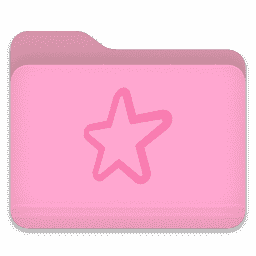 Folder Light Pink Star